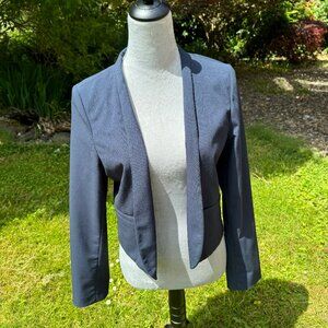 Frenchi cropped blazer, Size L, Navy blue